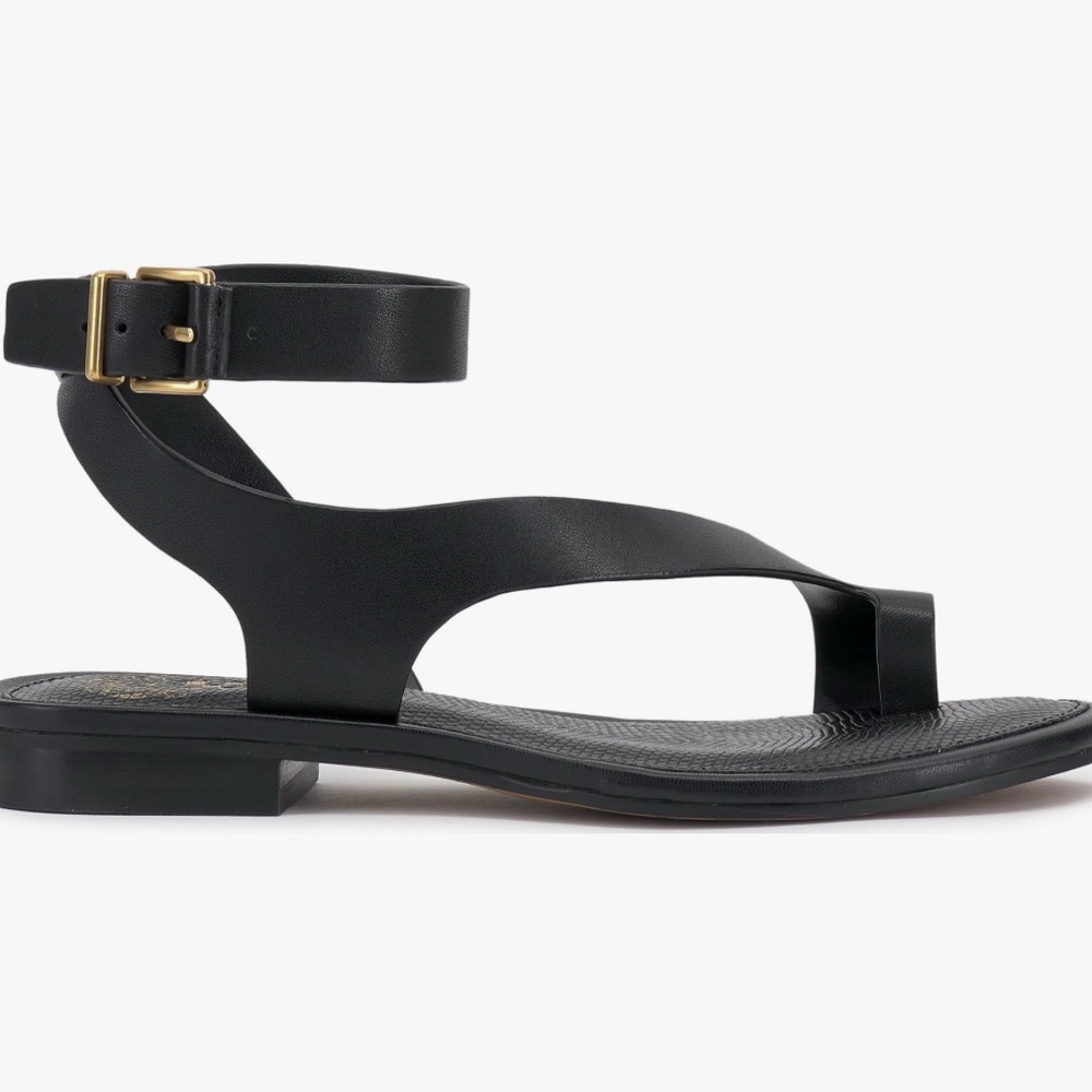 Elegant Black Ankle Strap Sandals